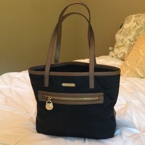 Michael Kors Black Canvas Shoulder Bag